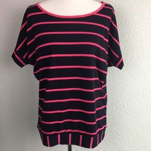The limited blue and pink stripes top